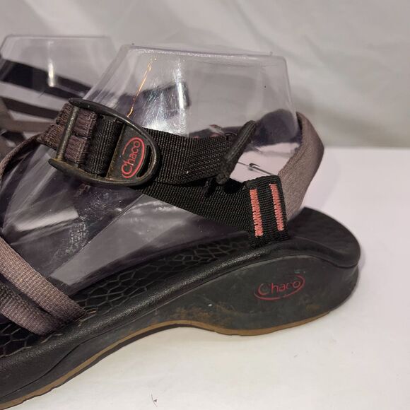 Chaco Sandals Women's 10 Sport Gray Toe Loop Strappy Hiking Water Shoes - Picture 3 of 6